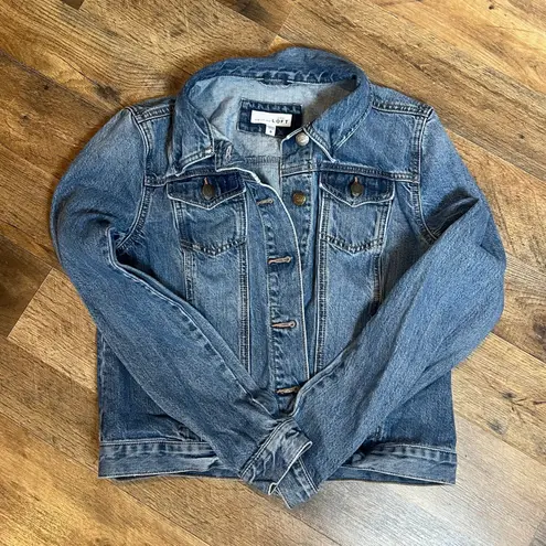 Ann Taylor LOFT Classic Denim Jean Jacket Women's Small Blue