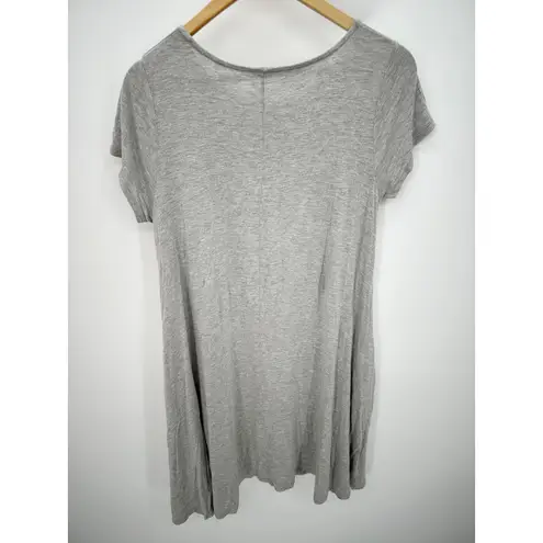 Mittoshop Grey Short Sleeve Round Neck Pockets Shirt Dress Women's Size Small S