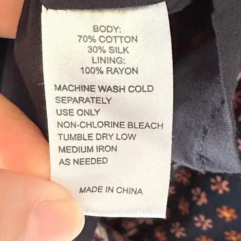 Trovata Birds of Paradis Tier Prairie Bohemian Silk Blend Dress Size Large