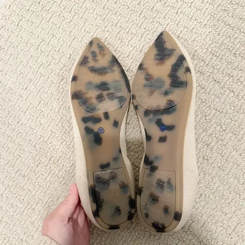 Rothy's ROTHY’S The Point II Flats in Ecru size 10.5 Tortoise Shell Sole