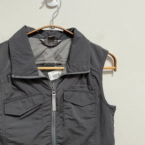 Eddie Bauer  women’s travel hiking vest utility pockets gray outdoors XS NWT