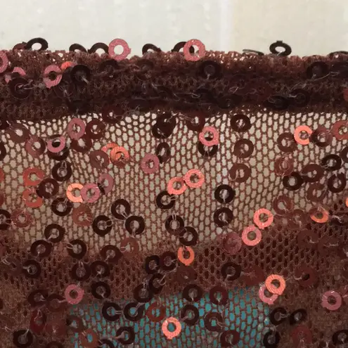 H.I.P. FINAL MARKDOWN Ladies’ NWT Sequined Mesh Tank Top w/Lingerie Straps (S)