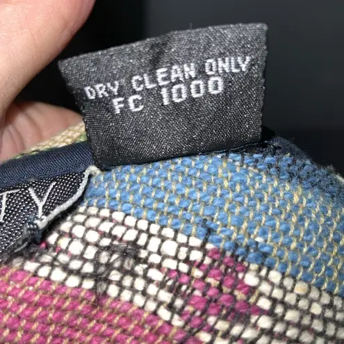 Vintage New Identity Patriotic Flag & Stars Tapestry Cropped Cotton Jacket Large Green