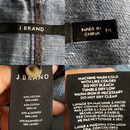 J Brand  Womens Dress Carmela Blue Denim Button Front Released Hem Medium