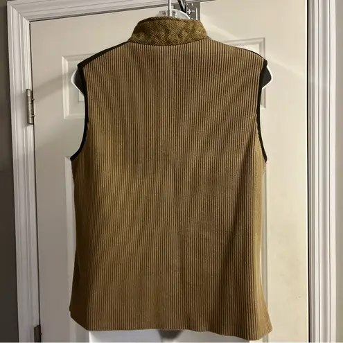 J. McLaughlin Green Brown Tweed Wool/Silk Blend Sleeveless Vest Medium