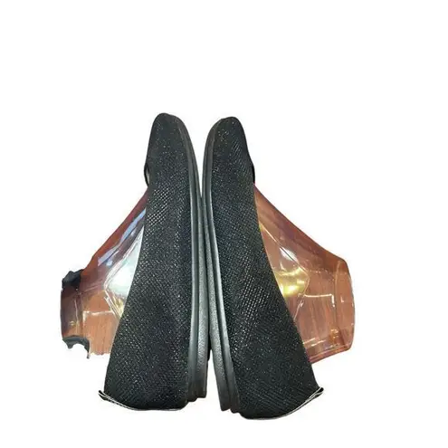 Easy Spirit e360 Black Glitter Sparkle Round Toe Ballet Flats 8.5