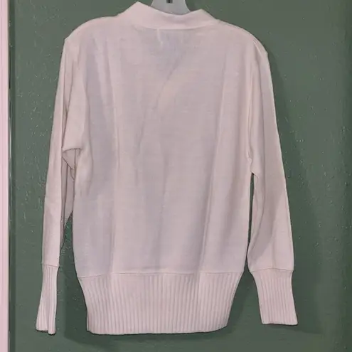 Vintage Cheer Letterman’s Sweater E College Sports Team E Green V Neck sweater Size M