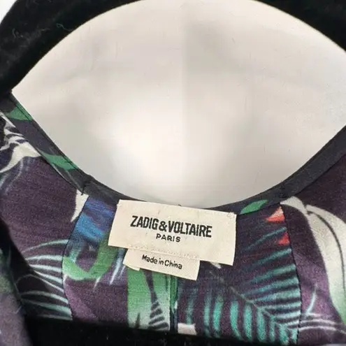 Zadig & Voltaire Women's Roux Jungle Maxi Shirt Dress XS Button Down Guitars