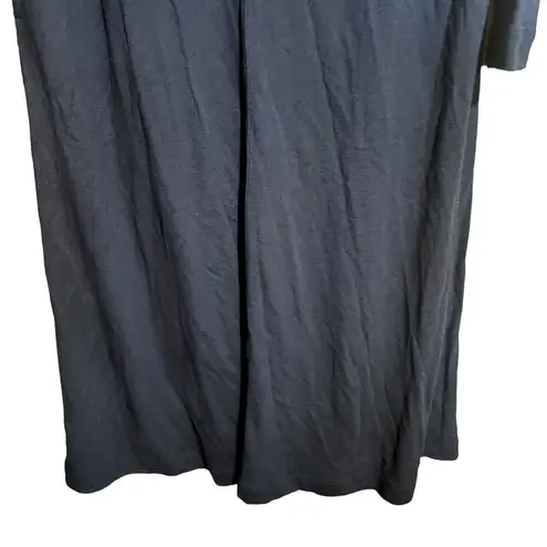 J.Jill  Maxi Dress Womens Medium Black Solid Scoop Neck Stretch Long