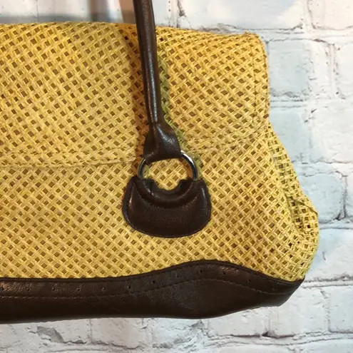 Madison & Max Straw Look Shoulder Bag Brown