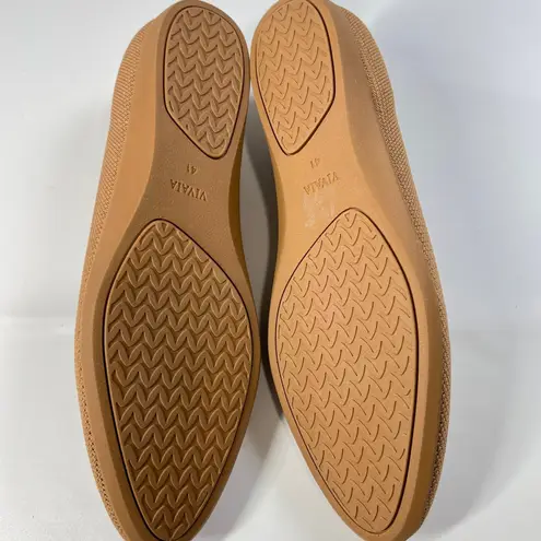 Vivaia Aria 5 Flats Women's Size 41 Beige Knit Pointed Toe Eco Slip On Shoes Tan Size 10