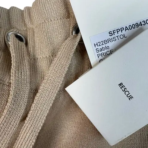 NWT Sandro Paris Straight Leg Knit Drawstring Joggers Size FR 42 US 10 Tan