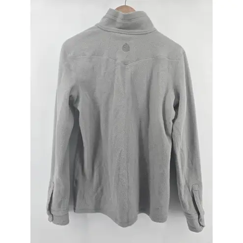 Stio Womens Gray Fleece 1/4 Zip Pullover Long Sleeve Casual Outdoor Top Large