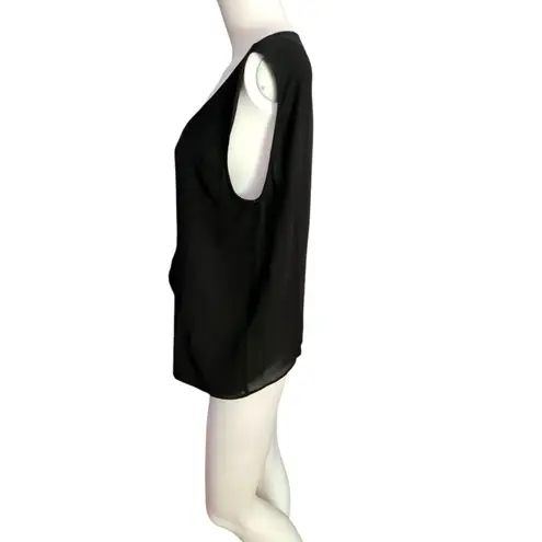 Just Cavalli Black Silk Assymetrical Top