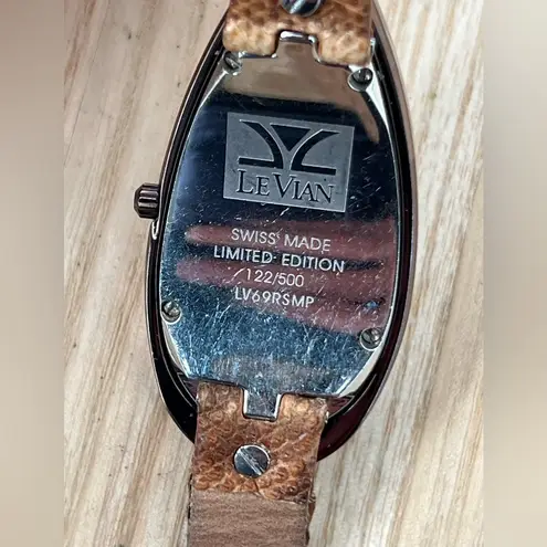 Le Vian Diamante Rare Limited Edition Diamond Ladies Watch Teardrop Case Brown