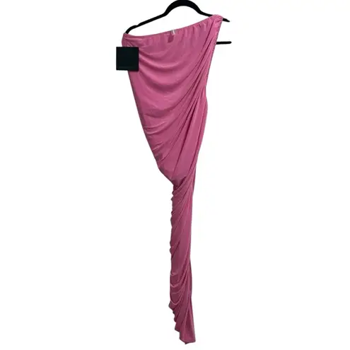 Norma Kamali NEW NWT Diana One Shoulder Dress To Knee In Candy Pink