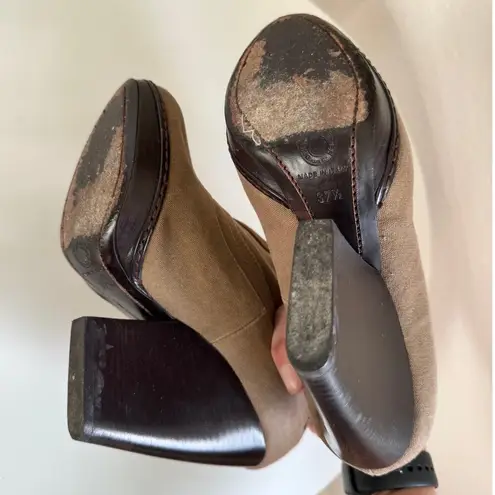 Dries Van Noten Beige Canvas Ankle Booties Size 37.5 / Size 7 (US) - Image 5