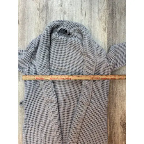 Brooklinen Gray Waffle Knit Cardigan Robe XS S Shawl Collar Long Sleeve Size undefined