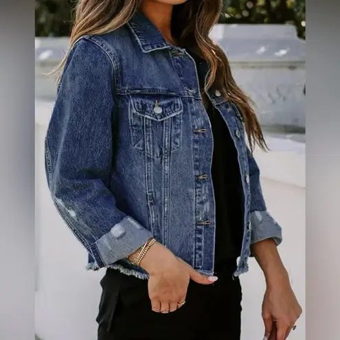 Women's Denim Jacket Blue Size M