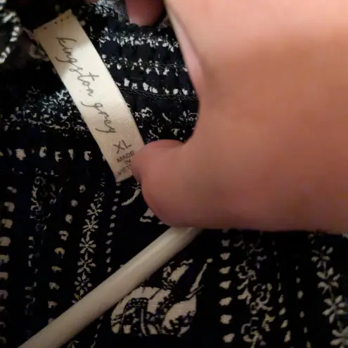 Kingston Grey Black and White Gauze Elephant Pants XL