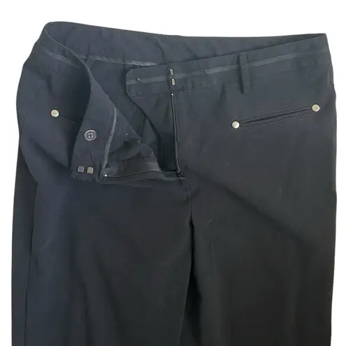 Larry Levine Women Pants 10 Black Classic Business Casual Stretch Minimalistic