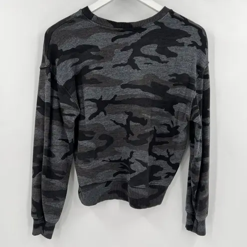 Rails Ramona Iron Camo Print Gray Black Sweatshirt Pullover Top Women’s Size XS