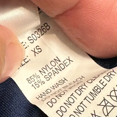 ENVYA Navy Blue/White Halter High Waisted Pin Up Swimsuit Size XS EUC #6869