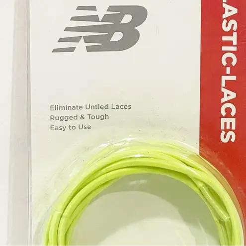 New Balance  Elastic Shoe Laces Tough Easy Quick Pair Neon Yellow NEW