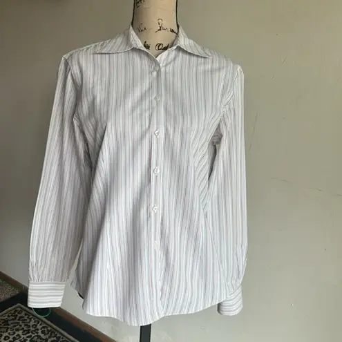 Brooks Brothers  Striped Button Down Top Size 8