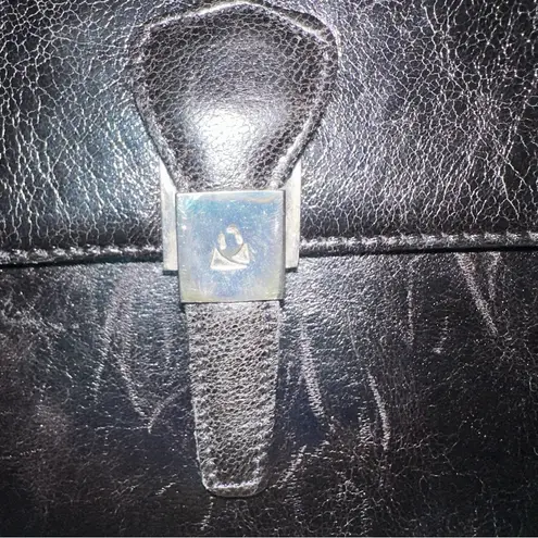 Gianni Chiarini • Vintage Cow Leather Black Shoulder Bag Y2K Italy Coin Pouch