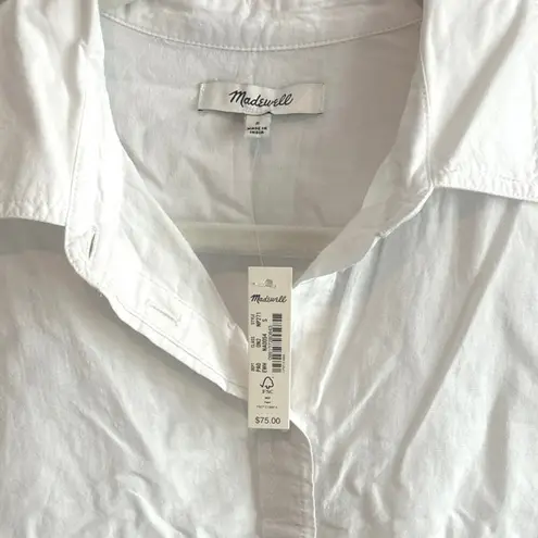 Madewell NWT  Crop Dolman Shirt In White Size Small