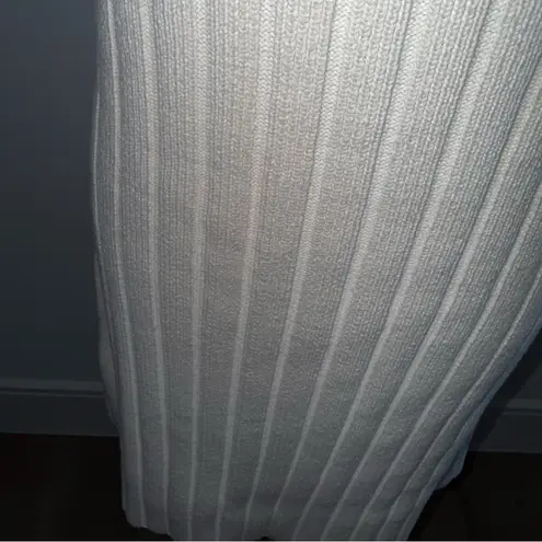 Reformation NWT  Poppy Ribbed Mini Sweater Dress Cream Size Large