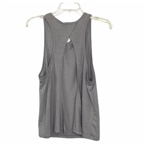 Victoria Sport Gray Open Cross Back Muscle Tank Top Size M Soft Lightweight Gym