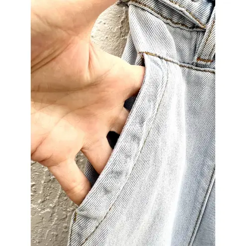 We Wore What Utility Straight Leg Denim Cargo Jeans Light Blue Women's Size 24