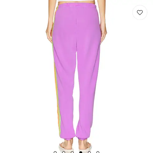 Aviator Nation NWT 5 Stripe Sweatpant in Neon Purple & Neon Stripe REVOLVE small - Image 2