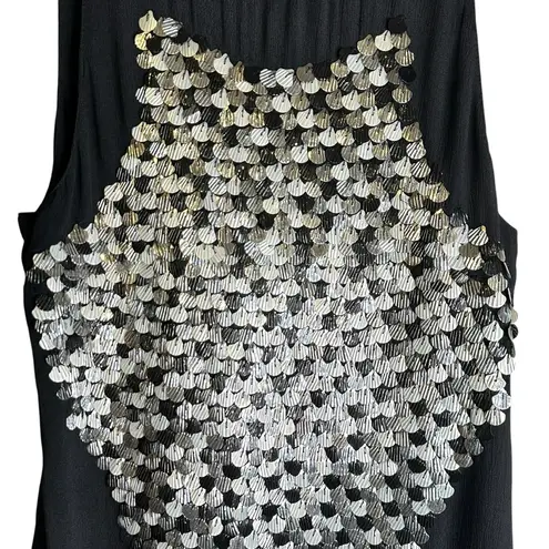Blessed Are The Meek Dress Black Silver Sequin Sparkly Cocktail Size 0 NWT