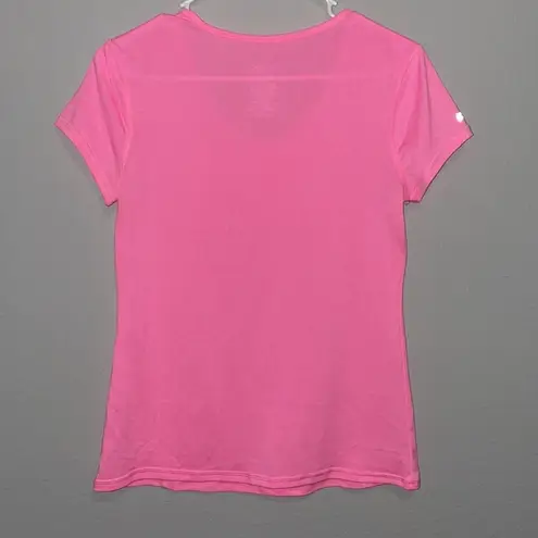 Danskin  Now Pink Tee M Short Sleeve Athletic Semi Fitted