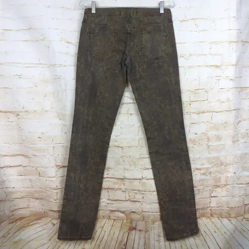 Just Cavalli Jeans Y2K Women 29 Brown Baroque Paisley Print Stretch Skinny Italy - Image 12