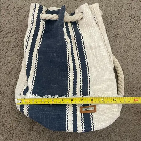 Sun N Sand Towel Beach Backpack Bag Blue