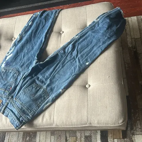 Levi's Levi Bleached Straight Leg 501 Denim Jeans Size 29