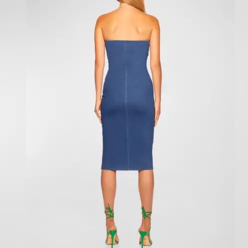 Susana Monaco Strapless Denim Blue Dress Medium