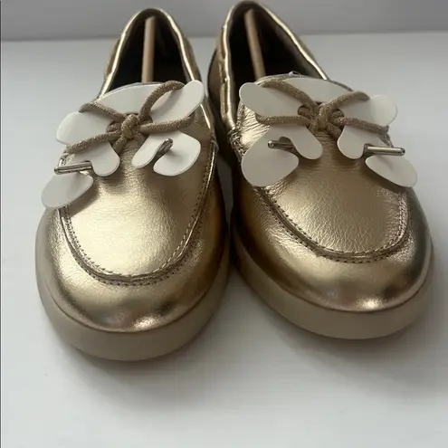 Naturalizer NWOT Women’s Keel Metallic Gold Boat Shoes — Women’s 8W ♣️