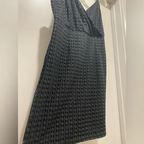 Shop Sassy Dream SSD Black Spaghetti Strap Crochet Knit Fitted Mini Dress