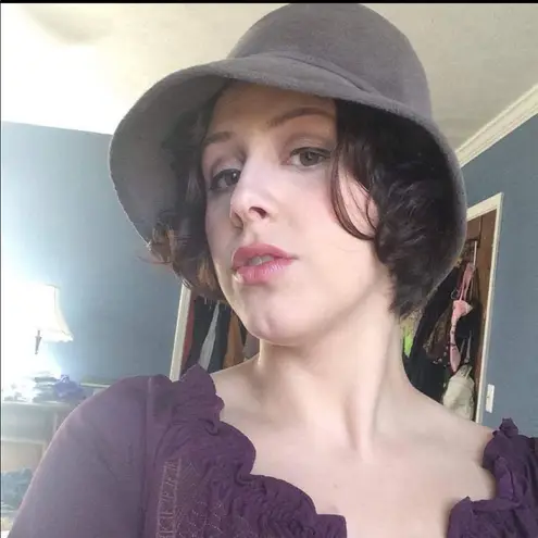 Vtg 20s gray cloche hat flapper 60s repro