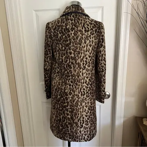 J.Crew  leopard animal print wool coat Size 00