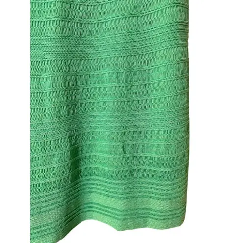Missoni M Green Open Knit Stripe Sweater Skirt Knee Length NWT Size 40 US 4