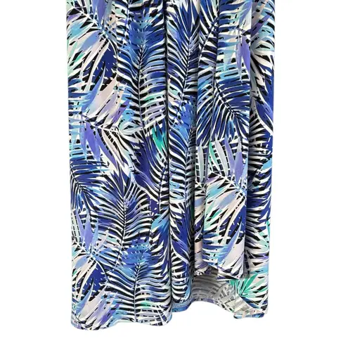 NYDJ EUC Sleeveless Surplice Palm Print Dress Size 6