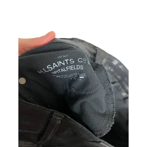All saints Petrel Brodie Wax Coated Wet Jeans