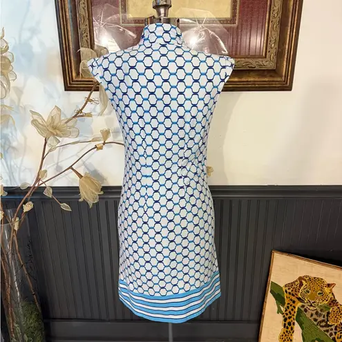 San Soleil Sleeveless 1/4 Zip Mock Neck UV 50 Dress ~ Size XS 💚🍄 Blue