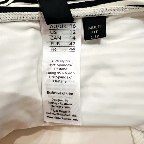 Nip Tuck Swim Sorrento Stripe Joanne One Piece Size 12 Black